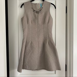 Tan Embroidered Dress